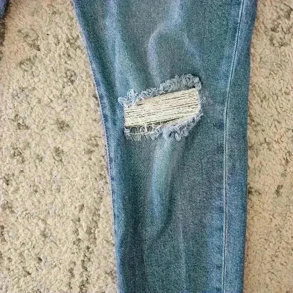 J. Crew Factory Womens Med Wash 10" High-rise Skinny Distressed Jean 31 - Picture 11 of 15